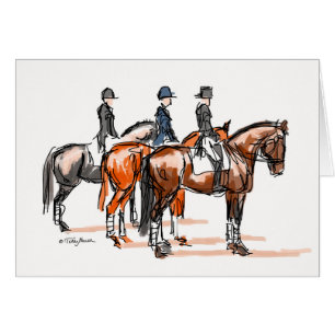 Sieger-Karte des Dressage-drei
