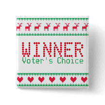 Sieger-Knopf für klebriges Strickjacke-Party