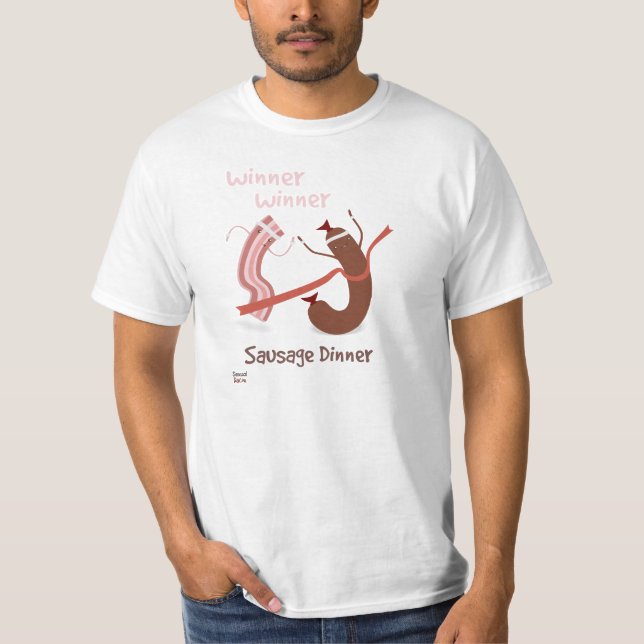 Sieger-Sieger-Wurst-Abendessen-T - Shirt (Vorderseite)