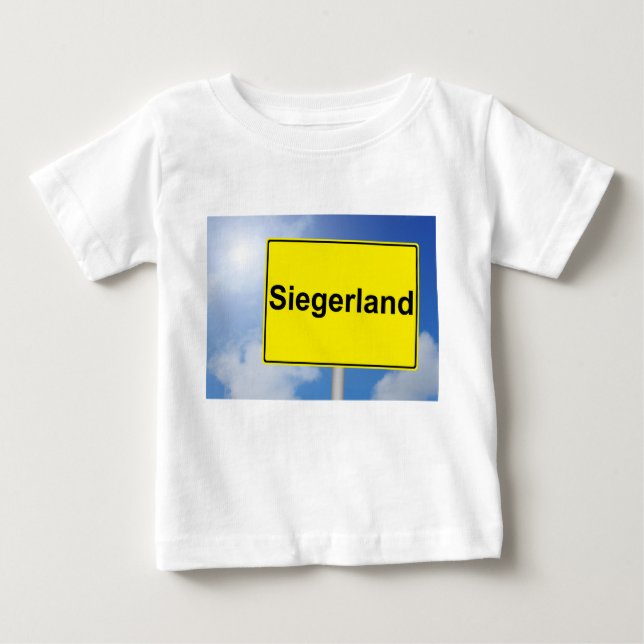 Siegerland Schild mit Himmelhintergrund Baby T-shirt (Vorderseite)