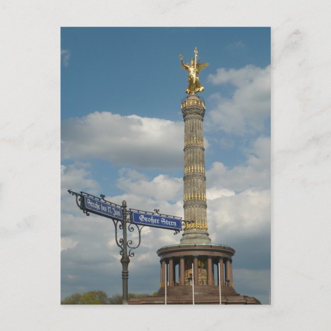 Siegessäule, Victory Column, Berlin, Germany. Postkarte (Vorderseite)