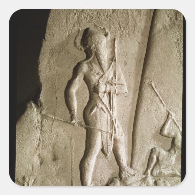 Siegesstele von Naram-Sin Quadratischer Aufkleber (Vorderseite)