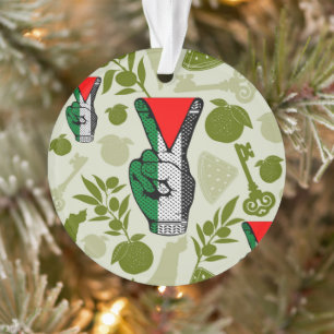 Siegessymbol Hand Widerstand Rot Dreieck Symbol Ornament