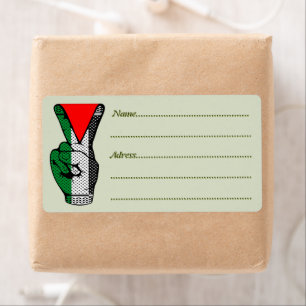 Siegessymbol Hand Widerstand rotes Dreiecksymbol