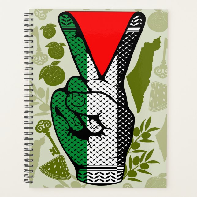 Siegessymbol Hand Widerstand rotes Dreiecksymbol Planer (Vorderseite)