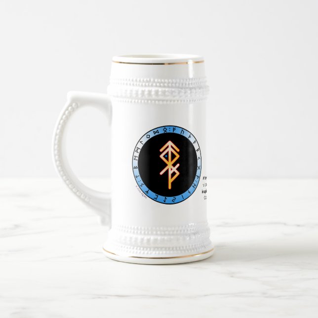 Siegestanz-Bindrune-Trinkstein Bierglas (Links)