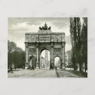 Siegestor, München, Deutschland Vintage Postkarte