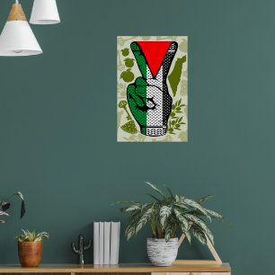 Siegeszeichen des roten Dreieck-Widerstands der Ha Poster