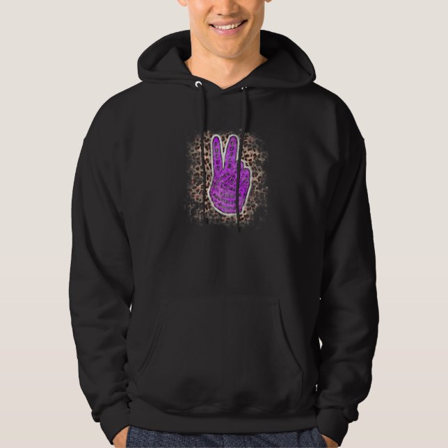 Siegeszeichen Friedenssymbol Treehugger Hippie Goa Hoodie (Vorderseite)