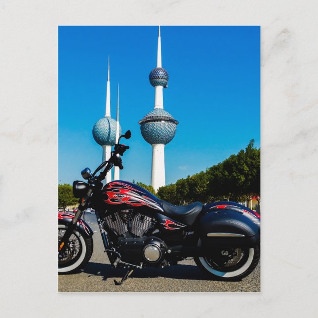 Siegeszug im Hochhaus Kuwait Towers Postkarte (Vorderseite)