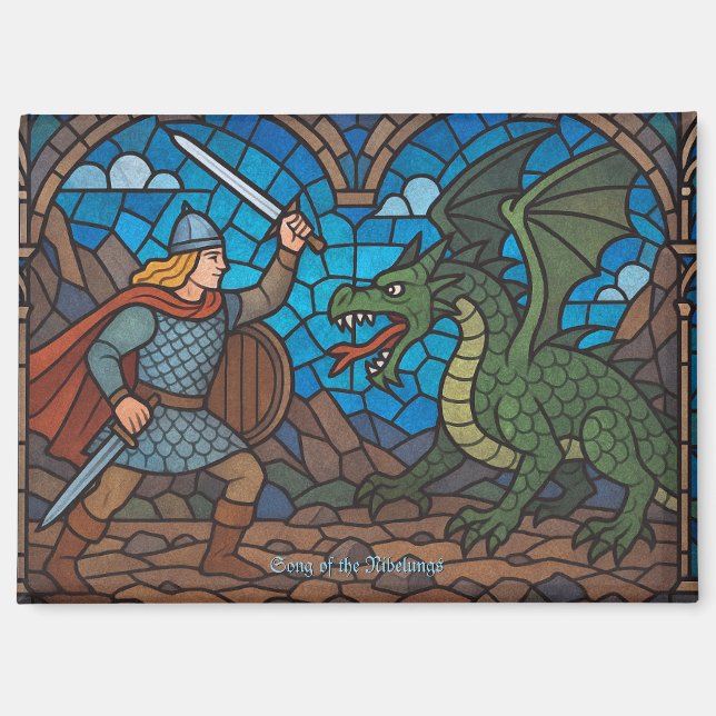 Siegfried kämpft gegen den Drachen Magnet (Vorderseite)