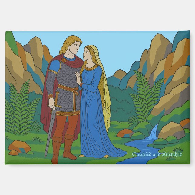 Siegfried und Kriemhild Magnet (Vorderseite)