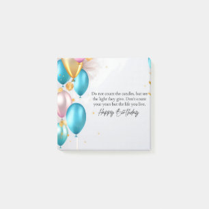 Sieh den Geburtstag Post-it Klebezettel