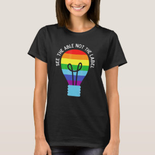 Sieh die Fähigkeit, nicht das Etikett Autismus Dow T-Shirt