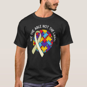 Sieh die Fähigkeit, nicht das Etikett Autismus Dow T-Shirt