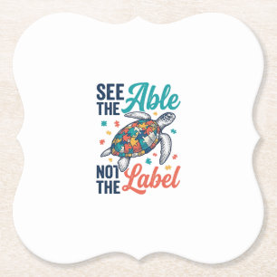 Sieh die Schildkröten-Puzzle-Bewusstseins-Shirt Ge Untersetzer