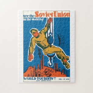 Sieh die sowjetische Union Vintage-Reiseposter Puzzle