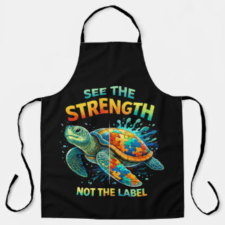 Sieh die Stärke Turtle Autism Acceptance Schürze