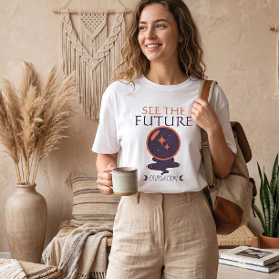 Sieh die Zukunft Kristallkugel Wahrsagung Hallowee T-Shirt