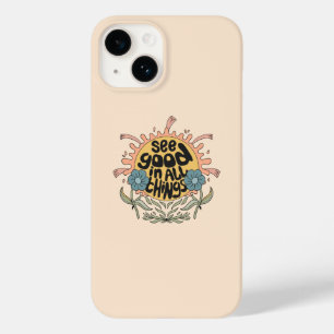 Sieh Gutes in allen Dingen Hippie-Grafik Case-Mate iPhone 14 Hülle