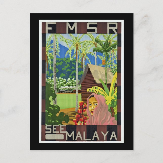 Sieh Malaya Postkarte (Vorderseite)