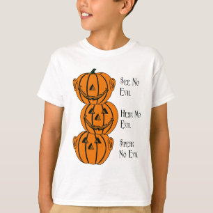 Sieh nichts, hör nichts, sprich kein Böses Kürbis T-Shirt