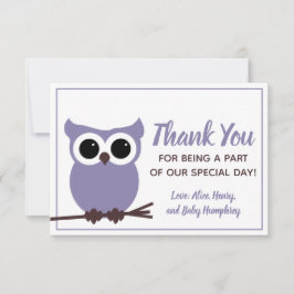 Sieh, wer fast fällig ist! Lila Ei Dankeskarte