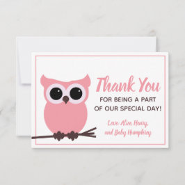 Sieh, wer fast fällig ist! Rosa Ohr Dankeskarte