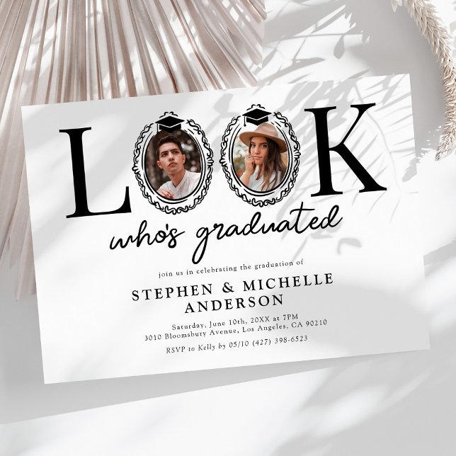 Sieh wer gemeinsam graduiert hat Abschlussfeier Einladung (Von Creator hochgeladen)