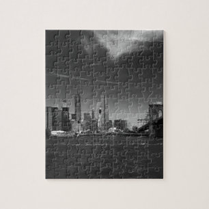 Siehe 2 Produkte Panoramic Schwarz-weiß Brooklyn Puzzle