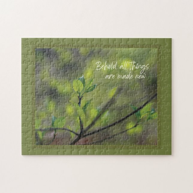 Siehe, alles ist neu Dogwood-Puzzle Puzzle (Horizontal)
