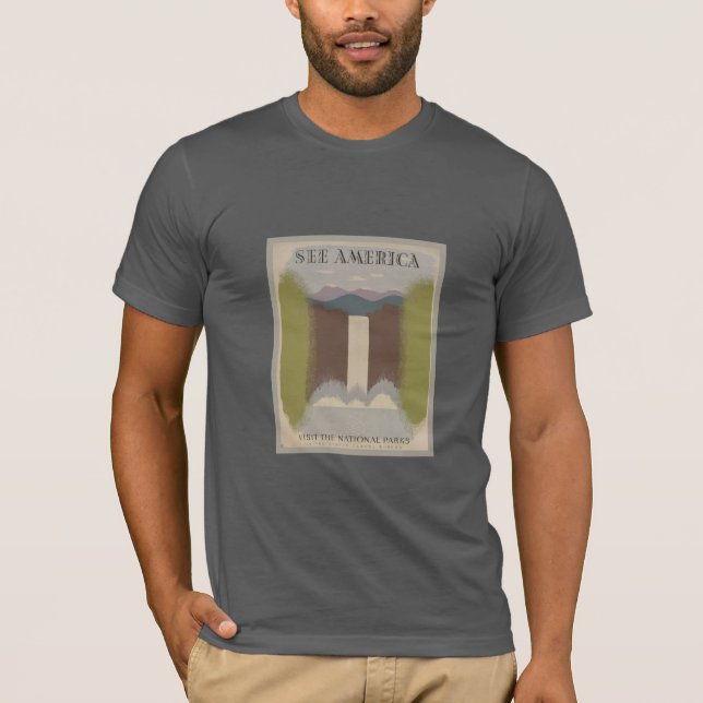 Siehe America National Parks Travel Poster T-Shirt (Vorderseite)