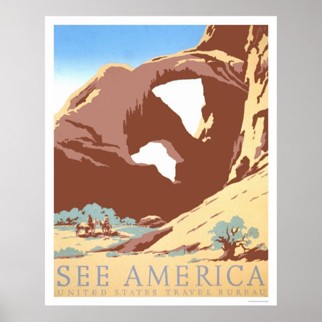 Siehe America Travel 1939 WPA Poster (Vorne)