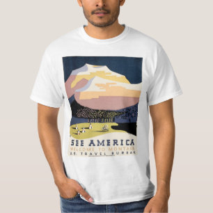 Siehe Amerika ~ Willkommen in Montana T-Shirt
