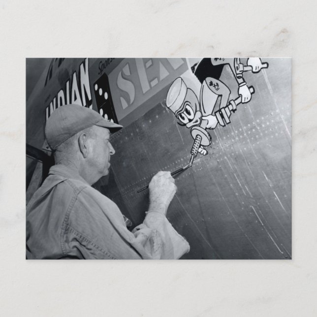 Siehe Bienen - Nose Art - CB-29 Postkarte (Vorderseite)