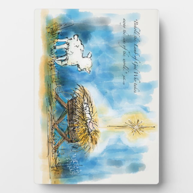 Siehe das Lamm-Dekor Fotoplatte (Vorderseite)