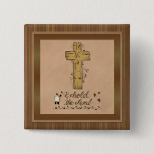 Siehe den Christlichen Knopf des Lammes Button