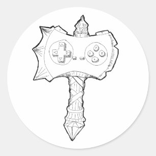 Siehe! Der Noob-Slayer! Runder Aufkleber