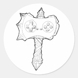 Siehe! Der Noob-Slayer! Runder Aufkleber