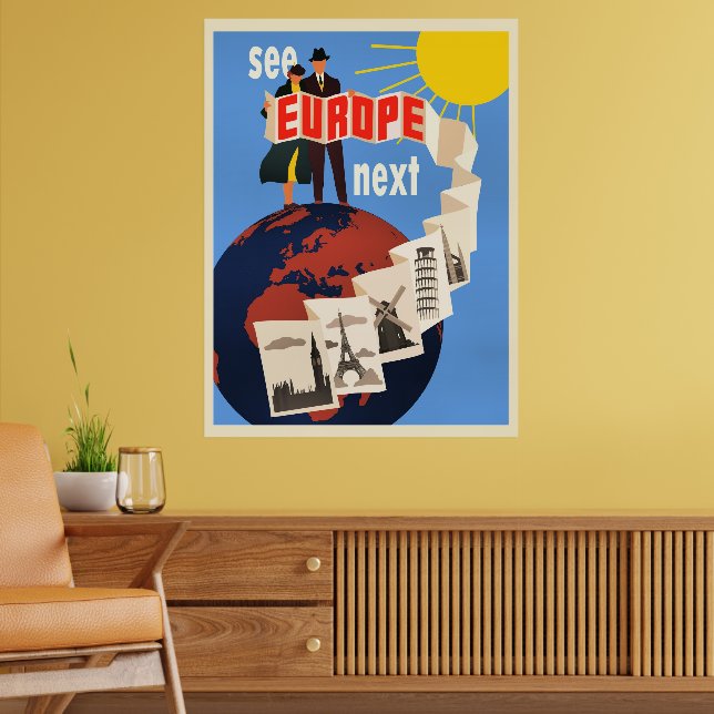 Siehe Europa Nächste Reiseposter, Poster (Wohnzimmer 2)