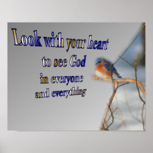 Siehe God Bluebird Inspiration Zitat Poster