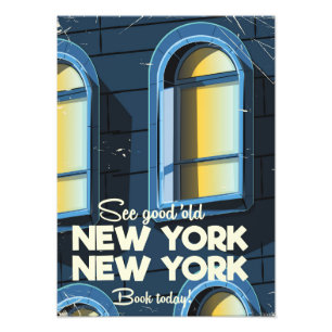 Siehe Good Old New York Reiseplakat Fotodruck