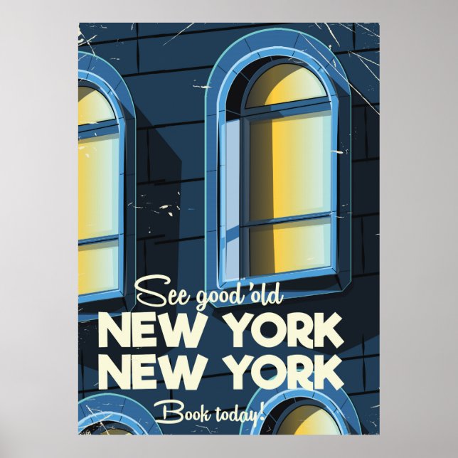 Siehe Good Old New York Reiseplakat Poster (Vorne)