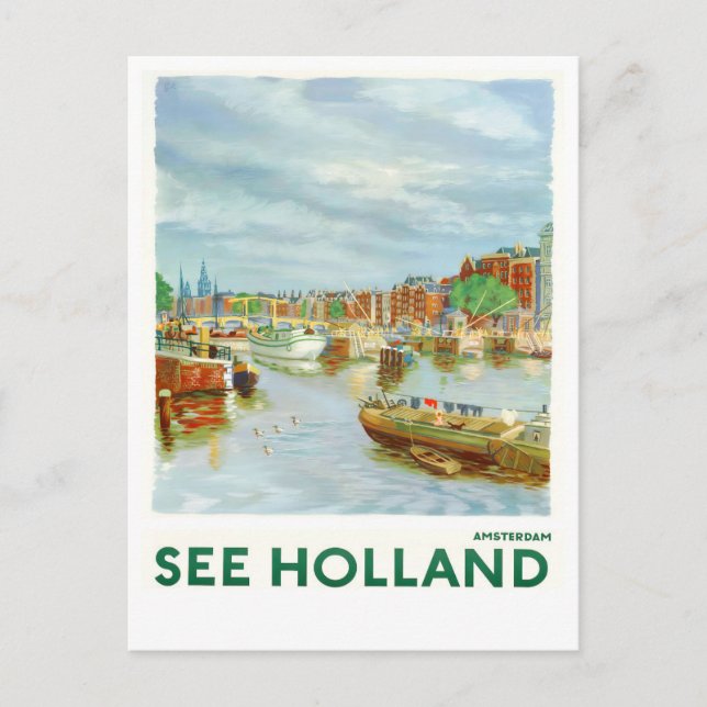 Siehe Holland vintage travel Postcard Postkarte (Vorderseite)