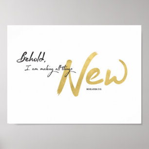 Siehe, ich mache alles Neue Kunst Print Poster