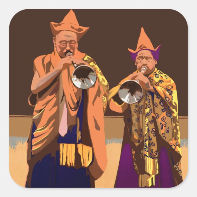 Siehe Indien ~ Darleeling Quadratischer Aufkleber (Vorderseite)