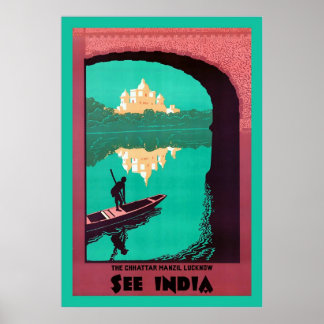 Siehe Indien ~ Vintage Travel Poster