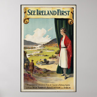 Siehe Ireland Vintage Travel Poster und Retro Prin