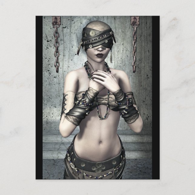 Siehe Keine böse gotische Postkarte (Vorderseite)