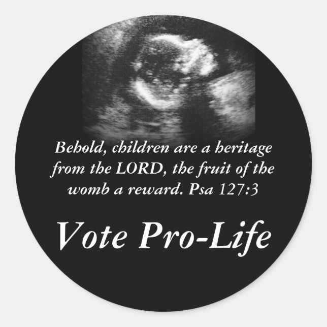 Siehe, Kinder sind ein Erbe Runder Aufkleber (Vorderseite)